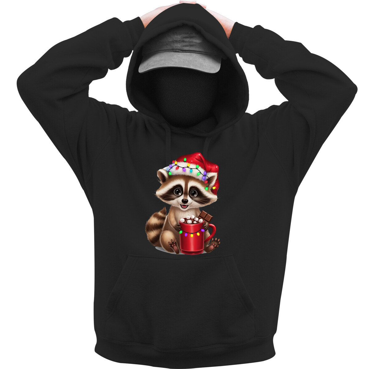 Kapucnis belebújós pulóver