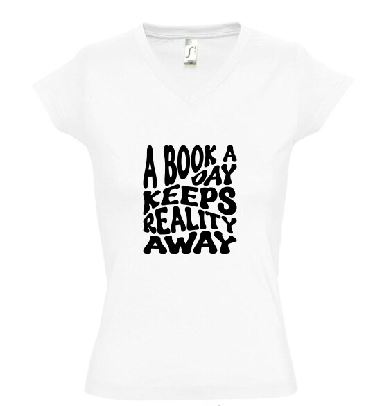 Női V nyakú póló