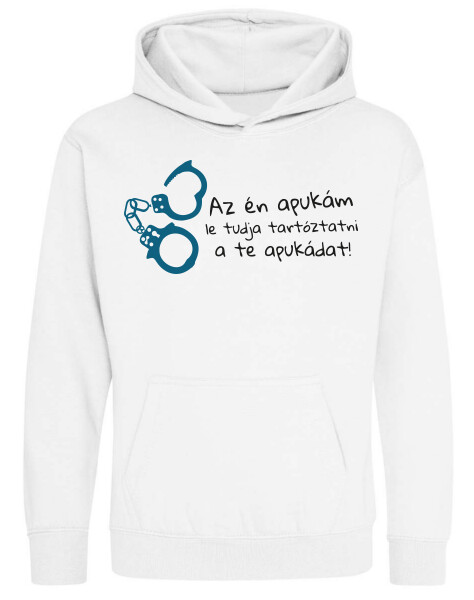 Kapucnis belebújós gyerek pulóver