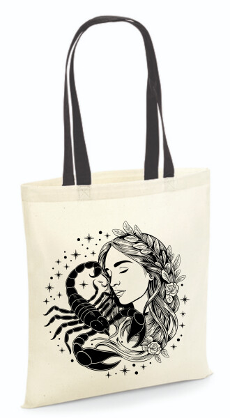 Vászontáska - színes fülű 