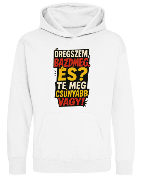 Kapucnis belebújós gyerek pulóver