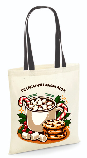 Vászontáska - színes fülű 