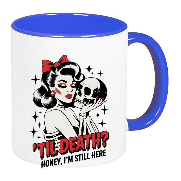 Színes fülű és belsejű bögre