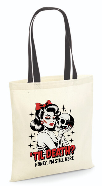 Vászontáska - színes fülű 