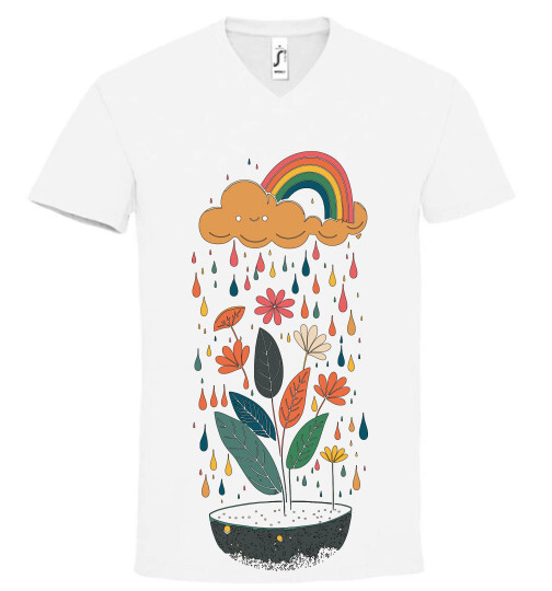 Unisex V nyakú póló