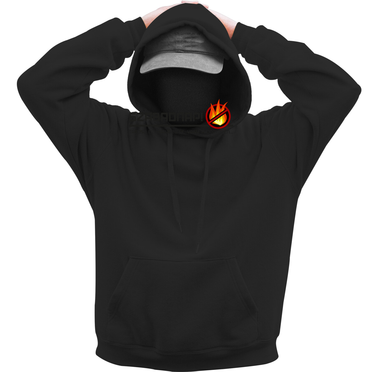 Kapucnis belebújós pulóver