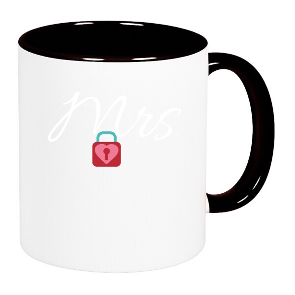 Színes fülű és belsejű bögre