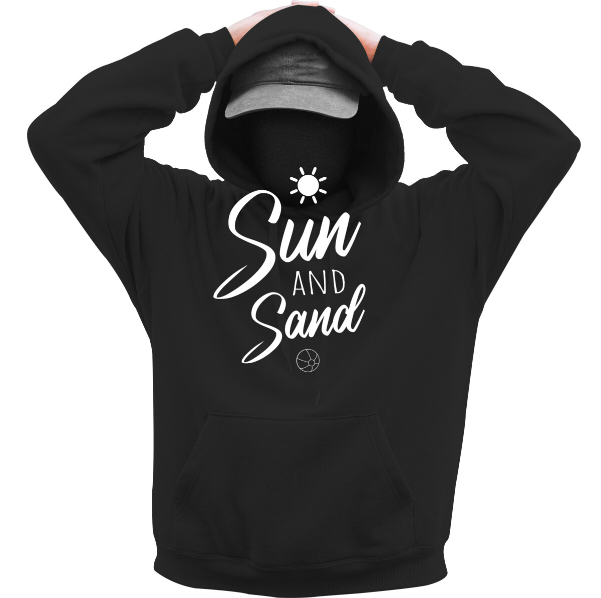 Kapucnis belebújós pulóver