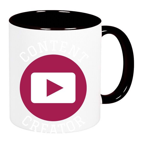 Színes fülű és belsejű bögre