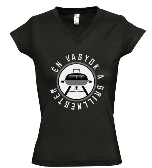 Női V nyakú póló