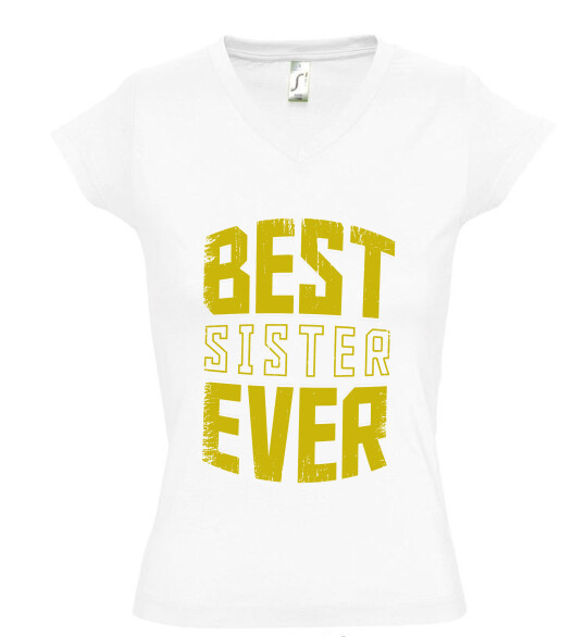 Női V nyakú póló