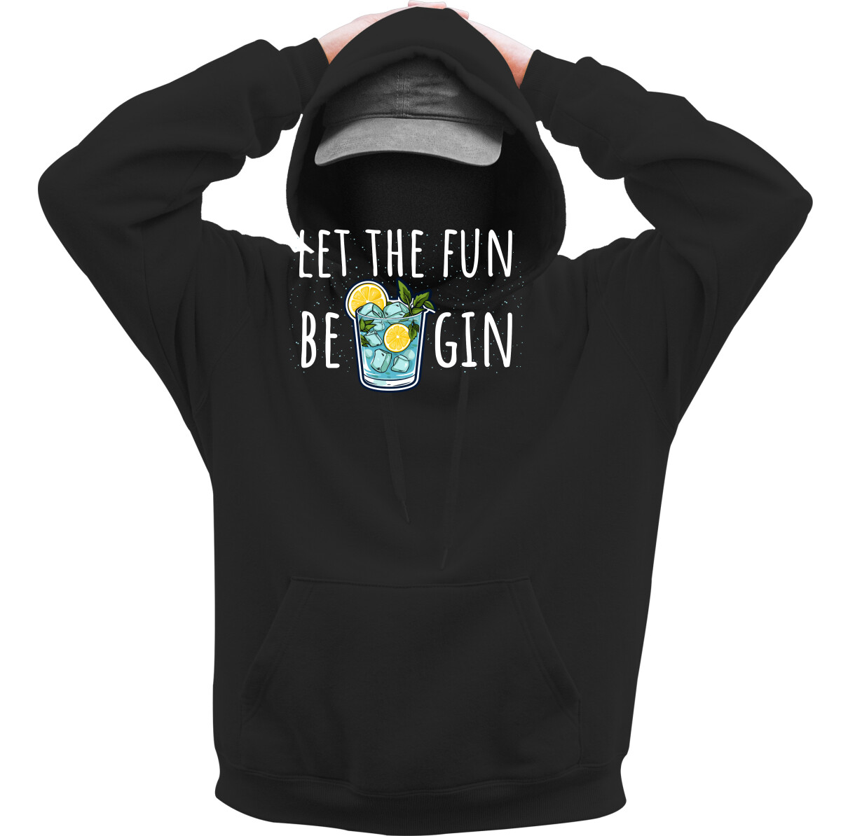 Kapucnis belebújós pulóver