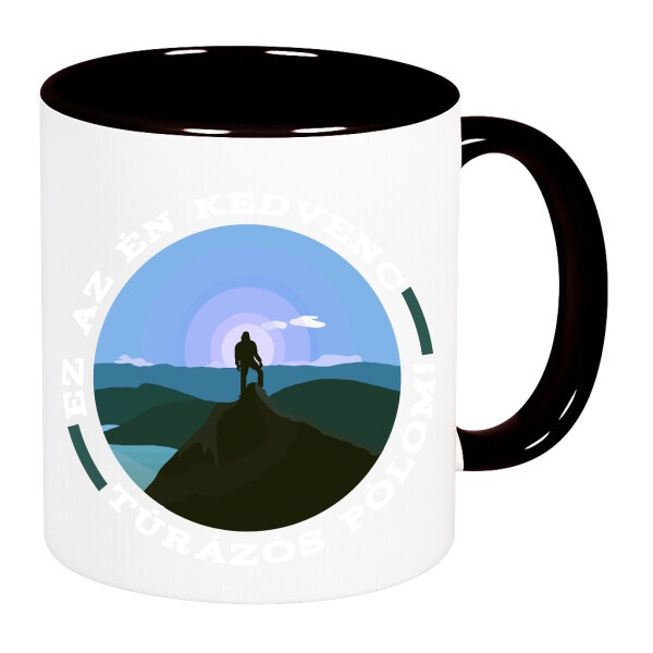 Színes fülű és belsejű bögre