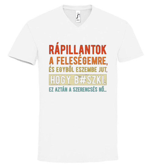 Unisex V nyakú póló
