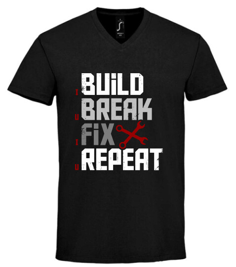 Unisex V nyakú póló