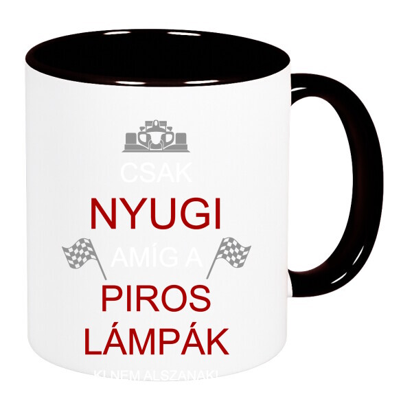 Színes fülű és belsejű bögre