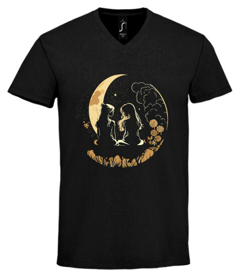 Unisex V nyakú póló