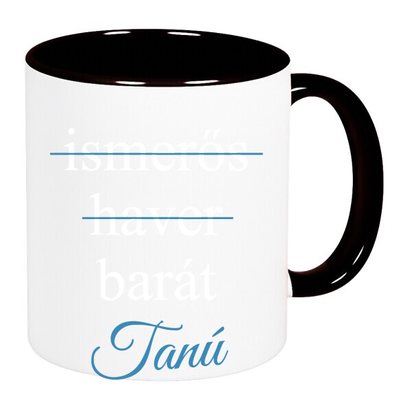 Színes fülű és belsejű bögre