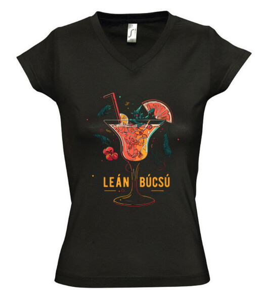 Női V nyakú póló