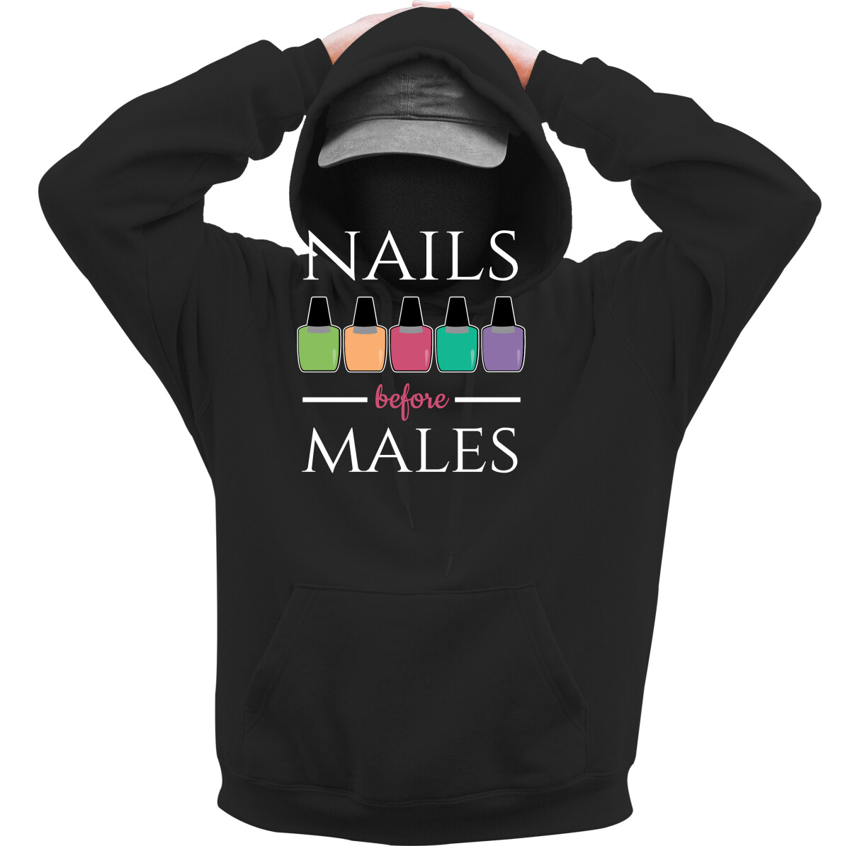 Kapucnis belebújós pulóver