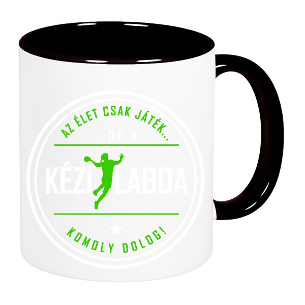 Színes fülű és belsejű bögre