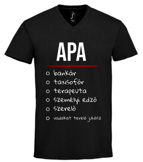 Unisex V nyakú póló