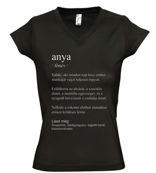 Női V nyakú póló