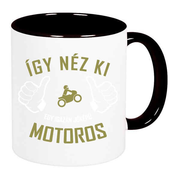 Színes fülű és belsejű bögre