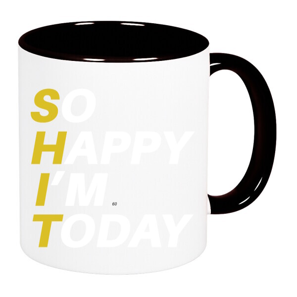 Színes fülű és belsejű bögre