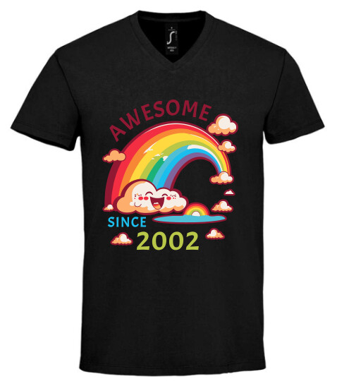 Unisex V nyakú póló