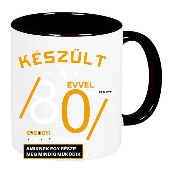 Színes fülű és belsejű bögre