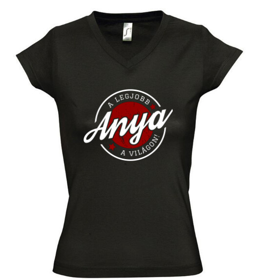 Női V nyakú póló