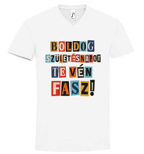 Unisex V nyakú póló