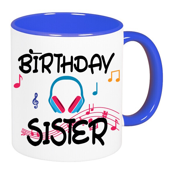 Színes fülű és belsejű bögre