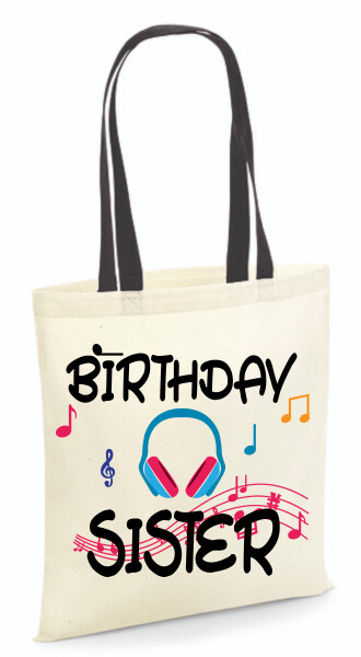 Vászontáska - színes fülű 