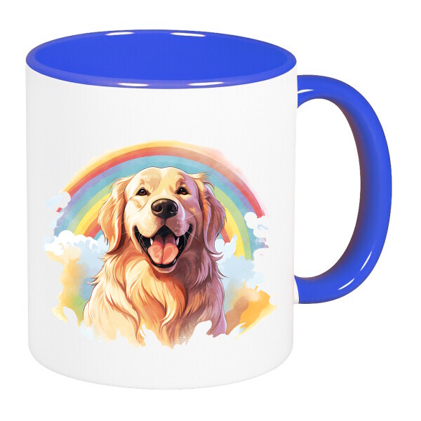 Színes fülű és belsejű bögre