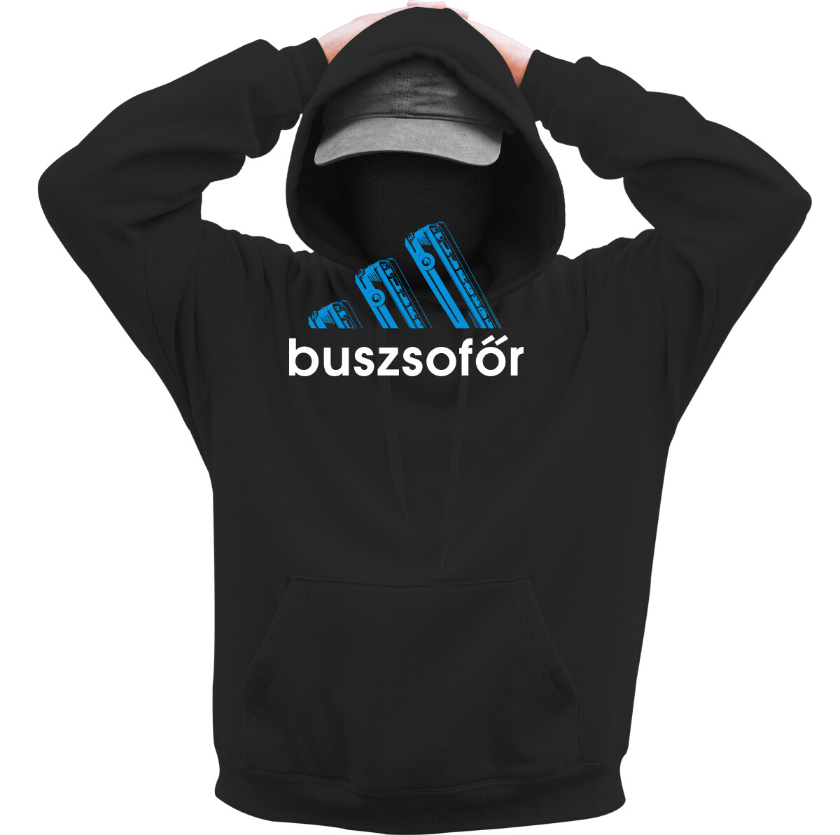 Kapucnis belebújós pulóver