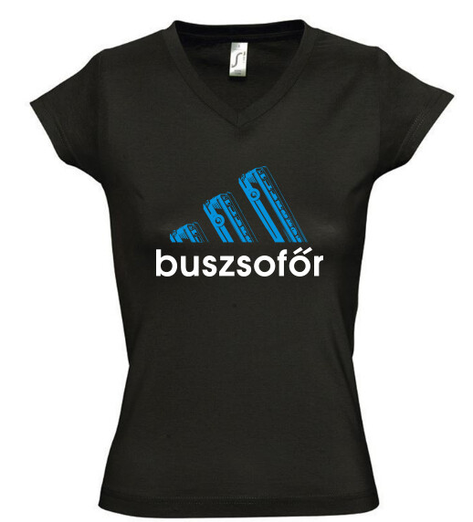 Női V nyakú póló