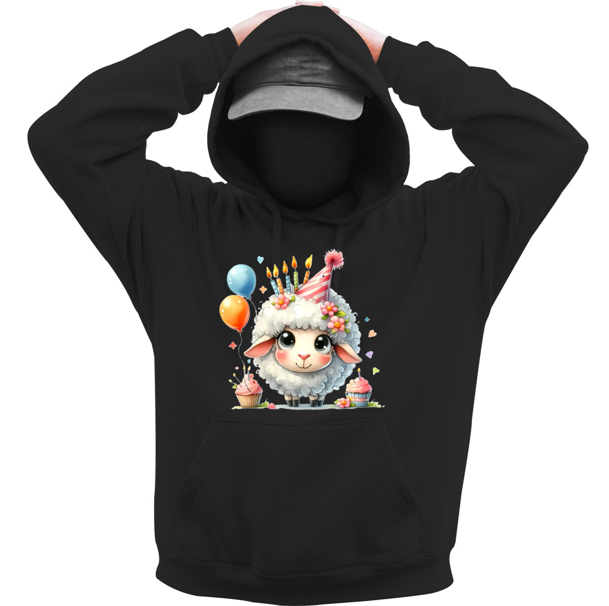 Kapucnis belebújós pulóver