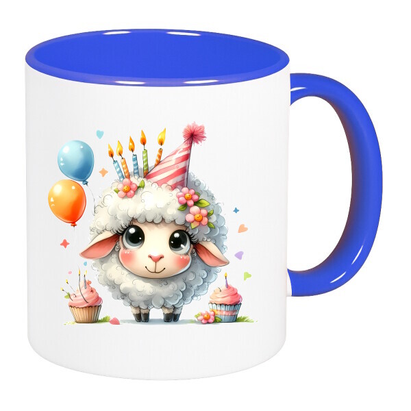 Színes fülű és belsejű bögre