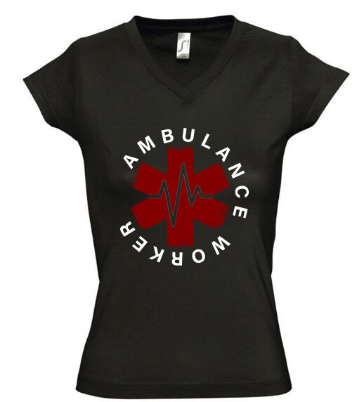 Női V nyakú póló