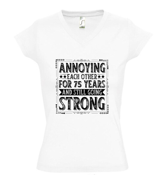 Női V nyakú póló