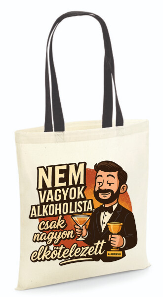 Vászontáska - színes fülű 