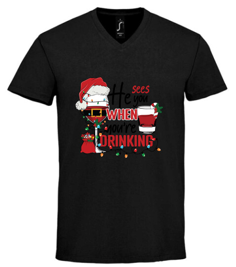 Unisex V nyakú póló