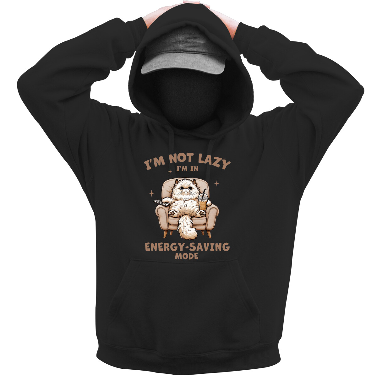 Kapucnis belebújós pulóver