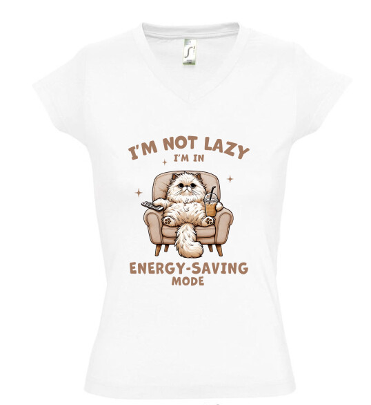 Női V nyakú póló