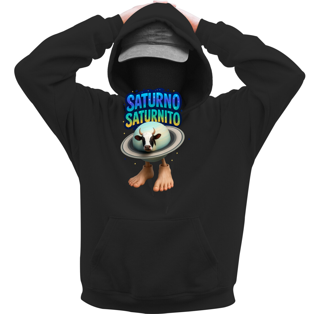 Kapucnis belebújós pulóver