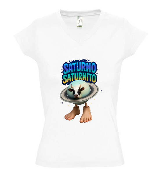 Női V nyakú póló