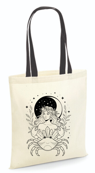 Vászontáska - színes fülű 