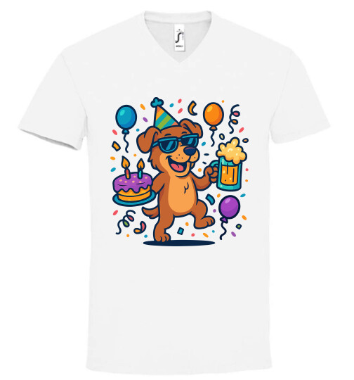 Unisex V nyakú póló